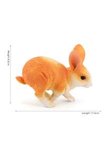 1 Stück süßes Osterhasen Tier Modell Deko: detailliertes Design, PVC Material grauer Hase & gelber Hase, warme Heimdekoration, Outdoor Garten Topfpflanze DIY Zubehör, geeignet als kleines Geschenk für Freunde