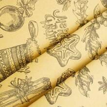 6pcs Christmas Gift & Stocking Pattern Kraft Paper Wrapping Paper Set - Suitable For Gift Wrapping, Bouquet Wrapping, Clothing Packaging, Home Decor, Arts & Crafts, DIY, Gift Bags, Birthday Decor, Wedding Decor, Gift Decor, Party Favor Decor, Perfect For Christmas Holiday And Party Decoration