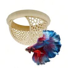 水族箱配件、漂浮式水族箱休闲区、鱼类躲藏隧道、水族箱装饰洞穴、小型水族箱鱼虾休息栖息地、室内水族箱宠物用品 - 彩色 - 查看 3