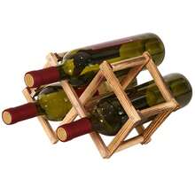 Stackable Wine Cellar Racks Natural Wine Rack Storage Shelf For Kitchen Cabinets - 6 Bottles - View 5