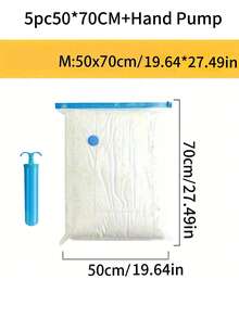 Bộ 10 túi đựng đồ nén chân không, túi trong suốt chất lượng cao đựng đồ dùng du lịch cần thiết, quần áo, chăn ga gối đệm, chăn, túi nén không dùng điện - Nhiều màu - Xem 21