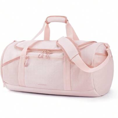 - Bolsas de gimnasio para hombres y mujeres, bolsa de viaje deportiva 36L, Rosado
