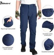 Ellobird Mens Flex Cargo Hiking Pants, Work Outdoor, Water Repellent 4-Way Stretch Lightweight, Men's Tactical Travel - Mar de Gibraltar - Ver 2