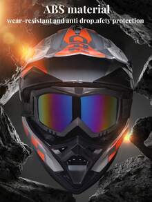 AD 1 szt. Kask motocyklowy do jazdy terenowej, kask rowerowy elektryczny, kask rowerowy górski, kolarstwo zjazdowe, czapka, 4 pory roku, unisex, ochrona głowy