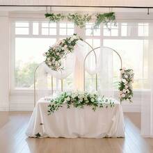2 Pack Metal Arch Backdrop Stand(7.2FT/6FT), Decorative Balloon Arch Stand, Easy Assembly Gold Wedding Arch, Stable Backdrop Arch Stand For Wedding Ceremony, Birthday Party, Baby Shower - 金色 - 查看 8
