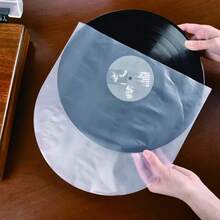 50X Anti Static 12'' LP LD Vinyl Record Covers Inner Sleeves Clear Cover Plastic - Default - View 2