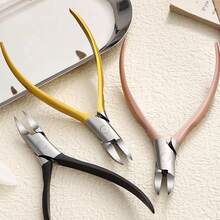 1 buc. clește de cuticule din oțel inoxidabil în formă de banană, trimmer pentru cuticule, pilă pentru unghii încarnate, clește de unghii multifuncțional pentru manichiură și pedichiură