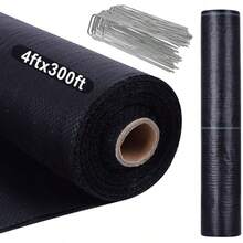 Heavy Duty Barrier Landscape Fabric, Woven Control Fabric For Underlayment, Gardening Ground, Commercial Driveway Block Cover Mat - Black - View 10