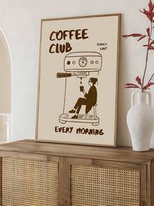 1 件复古橙色意大利浓缩咖啡杯帆布印刷厨房墙壁艺术，每天早晨供应报价标志墙壁艺术有趣的咖啡俱乐部帆布印刷品，卧室装饰，客厅装饰，办公室装饰，餐厅墙壁装饰，墙壁艺术，墙壁装饰，家居装饰，房间装饰，帆布墙壁艺术，海报，带框架的墙壁艺术，可选框架 ﻿ ﻿ - 彩色 - 查看 13