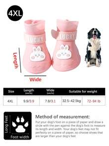 4pcs Silicone Large Dog Rain Boots, Waterproof Anti-Slip Pet Shoes, Easy To Clean One-Piece Design, Suitable For Medium And Large Pets - Multicolor - View 19