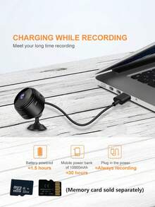 720P高清迷你WiFi摄像头，具备实时远程查看、双向语音和移动侦测功能，适用于家庭和宠物监控 - 彩色 - 查看 4