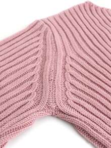 Maglione lavorato a maglia sexy e casual con spalle scoperte, adatto per primavera/autunno/inverno - Rosa - Visualizzare 5