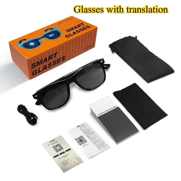 AI Smart Translation Glasses Sunglasses Sports Glasses Voice Remote Control Music Glasses Waterproof Glasses