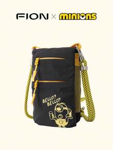 Minions Outdoor Sweat-Proof Running Cell Phone Bag Multifunction Nylon Cell Phone Holster Small Crossbody Bag Gym Fitness Cell Phone Key Holder Pouch Bag Casual Shoulder Bag - Black - View 5