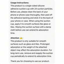 1PC One-Side Silicone Suction Cup Minimalist Suction Cup Sticker Anti-Slip Phone Case Portable Movable Phone Holder (Suitable For Glass, Tile And Other Smooth Surfaces, Clean The Product Surface Before Use For Longer Use) - Màu Hồng baby - Xem 4