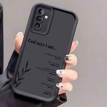 1pc Fashionable Slogan Full Body Shockproof Phone Case, Thick Anti-Slip Protective Cover Compatible With IPhone, Honor, Redmi,