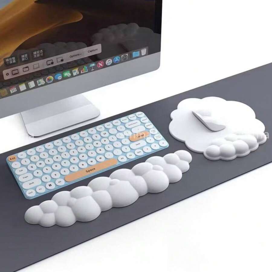 Comfortable Cloud Shape Mouse Wrist Rest Mat Keyboard Support Pad - Nuvem mini - Xem 1