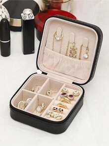 1 pieza Organizador de joyas de viaje, Estuche de almacenamiento de joyas de cuero PU portátil, Caja de joyas antioxidante, Gran regalo para novia, Día de San Valentín, mamá, mujer, Navidad, Acción de Gracias, Año Nuevo Decoraciones de la habitación, Bolsa de maquillaje, Organizador, Almacenamiento, Organizador de maquillaje, Bolsa de maquillaje, Organizador de escritorio, Bolsa de cosméticos, Bolsa de maquillaje, Bolsa de maquillaje, Bolsa, Bolsa de maquillaje, Bolsa de maquillaje, Bolsa de cosméticos, Bolsa de maquillaje grande, Regalos de Navidad, Bolsa, Embrague / Bolso pequeño, Organizador de maquillaje, Bolsa, Soporte de brochas, Mini bolsa, Bolsa de gran capacidad