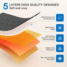 Heated Mattress Pad With 9-Level Heat Settings, 10H Auto-Off & Overheat Protection, Quick Warm-Up Electric Bed Warmer - Deep Pocket Design, Machine Washable, Quiet Operation, Energy-Efficient Heating System, Compatible With All Bed Sizes (Twin/Full/Queen/King) - Ideal For Cold Bedrooms & Winter Use, Heating Mattress Pad, King Size Mattress Heater Cover, Heated Pad For Queen Bed, Mattress Heater Pad, Queen Size Heating Mattress Pad
