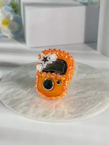 عداد أصابع مرصع بالألماس متعدد الألوان على شكل زهرة صغيرة، عداد إلكتروني محمول بزر يدوي، عداد بطاقة مصغر مناسب لعد التسبيح والرياضة وهدايا المناسبات - متعدد الألوان - مشاهدة 9