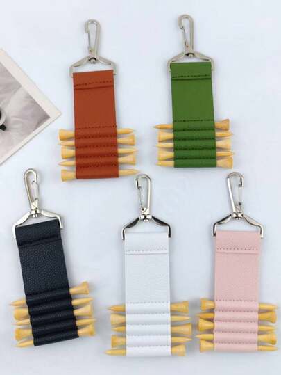 1 件带钥匙扣的高尔夫球钉，方便存放高尔夫球钉，户外高尔夫配件，防丢失实用设计（包含 5 个钉子）