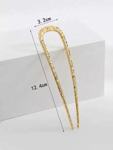 2/1pc U-Shaped Hair Clip, Metal Hair Accessory, High-End Retro Style Hair Bun Maker, Alloy Hair Pin, Suitable For Hundreds Of Hairstyles, Suitable For Daily Use All Seasons, Hair Styling Pins