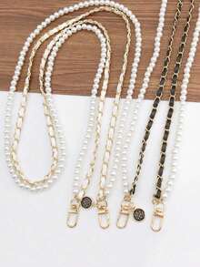 1pc Pearl Strap Crossbody Chain Phone Case Accessory Lanyard Shoulder Strap, Anti-Drop