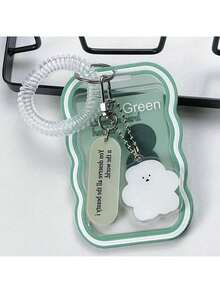 Fashionable And Unique Macaron-Inspired Solid Color Card Holder - Plastic Material, Perfect For Student ID Cards, Campus Access Cards And Keys, Women Mini Wallet Clutch Keychain Card Holder Wallet Wristlet - Multicolor - View 8