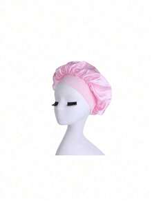 1 Stück Seiden-Schlafhaube, Satin-Schlafhauben, weich elastisches Band Seide Schlafkappe, Seide Haarwickel für lockiges Haar Damen Hauben einfarbig mit breitem Rand elastisch seidig Satin Mode Schlafkappe Lässig bequem atmungsaktiv Alltags Haarpflege Kappe Schulanfang