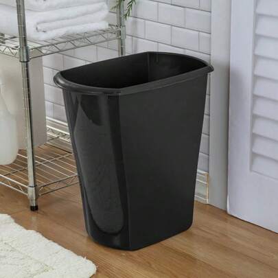 5.5 Gallon Rectangular Plastic Wastebasket Is Easy To Clean And Ideal For The Bathroom, Bedroom, Home Office, Classroom, Or Under The Sink.
