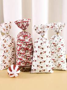 50/100Pcs Merry Christmas Plastic Gift Bags, Christmas Xmas Gifts Wrapping Bags Pink Snowman Xmas Tree Snowflakes Christmas Cellophane Treat Bags, Christmas Decorations For Home 2025/2026 New Year Packaging Bags Christmas Decorations Christmas Decor Christmas Gifts Christmas Wrapping Paper Christmas Party Supplies Christmas Gift Bags