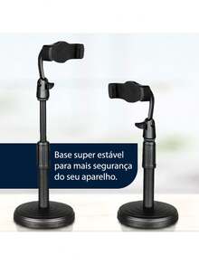 Suporte Apoiador De Celular Mesa Tripé Selfie Regulagem 360° - Multicolorido - Visão 4