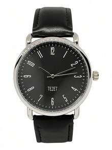 Men's Watch With Leather Strap And Metal Original Launch - 銀黑色 - 查看 2