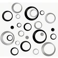 24 pièces Autocollants muraux ronds en acrylique miroir, Décalcomanies murales DIY, Convient pour la chambre, la salle de bain, la maison, le salon, le bureau, la décoration