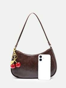 1 Túi đeo vai Novachic dành cho nữ bằng vải hoa, khóa kéo, phong cách cổ điển, túi đeo dưới cánh tay, phù hợp cho nhiều dịp - Cà phê nâu - Xem 5