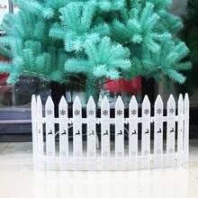 5pcs/10pcs/20pcs Christmas Supplies Tree Fence Scene Decoration Removable Plastic Fence Plastic Fence White Plastic Fence - Multicolor - View 12