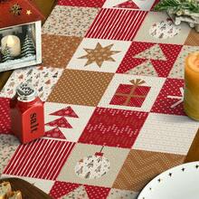 1pc/4pcs/6pcs/60pcs Christmas Decorative Placemats, Christmas Style Linen Placemats & Table Runners, Christmas Snowflake & Christmas Tree Placemats, Merry Christmas, Suitable For Home, Restaurant, Dining Table Decor, Home Goods
