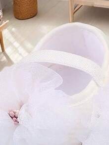 1 Par de Sapatinhos de Princesa para Meninas Bebê, Meias Fofas de Flor Antiderrapantes, Tênis de Berço para Aprender a Caminhar (0-12 Meses)