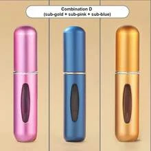 3 قطع زجاجات رذاذ عطر قابلة لإعادة التعبئة سعة 5 مل - أدوات تجميل DIY، رذاذ عطر بحجم السفر، رذاذ عطر فارغ. محمول للسفر والخروج والعطلات والتخييم. إكسسوار أساسي مناسب للجنسين. هدية مثالية لعيد الميلاد وعيد الحب للنساء.