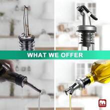 Olive Oil Dispenser Bottle, 6 Pack Oil Dispensers Bottles Kitchen, Cooking Vinegar Dispenser Set, Glass Container Cruet - Pourer Spout, Funnel And Labels - 透明 + 17 盎司-6 包 - 查看 4