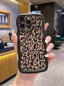 猎豹，豹纹 1 件棕色豹纹防震波浪手机壳适用于 /Galaxy/Infinix/Redmi/OPPO/VIVO/MOTO/Realme