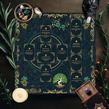 1pc Divination Tarot Tablecloth Tablecloth Sun Moon Tarot Cards Altar Cloth Tarot Mat Decor Witchcraft Astrology Oracle Cards Pads Gifts Decor Card Pad