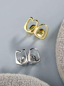 1pc Hollow Copper Zirconia Stone Women's Tooth Jewelry, Shiny Gold Tooth For Music Festival, Party, Couples Gift - Multicolor - View 5