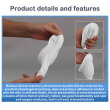 Urine Collection Bag Women's Reusable Portable Silicone 1 Urine Collection Underpants (Women - White) - 白色 - 查看 5