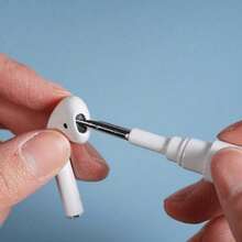 1pc Wireless Earphone Cleaning Kit For AirPods Pro - Durable Brush Pen For Computers & Phones, Effective Dust Removal Tool For Daily Use & Travel, Maintenance Essential. - White - View 5