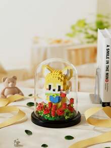 6 Stile (0-6 Zoll) süße Bauklötze für Haustiere, hergestellt aus ABS-Kunststoff, Haustier-Garten-Bauklötzchen-Serie, kleine Tier-Bauklötzchen-Serie, süßer Stil, verschiedene Farben, Formen wie Blumen, Bären, Hasen, Füchse, Grauwölfe usw. Tischdekoration, Raumdekoration, Dekorationsartikel