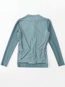 HISERWA 男士骑行服 高弹力透气速干长袖骑行服 特点：速干透气面料 YKK 拉链 圆领骑行服 - 藍色 - 查看 10