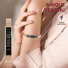 LIFEBEE 时尚智能手环，双频无线 5.3 健身追踪器，多种运动模式，遥控相机，来电提醒，女士多功能健身手环