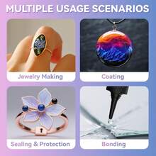 100g/200g/300g/400g Premium UV Resin Crystal Clear UV Resin For Jewelry Making, DIY Crafts - Fast-Curing, High-Gloss & Bubble-Free | Perfect For Casting, Coating & Art Projects - Multicolor - View 11