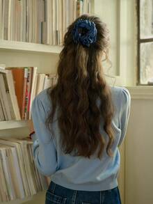 Simple Retro Cardigan suéter feminino retrô simples com gola alta e bordado em cores contrastantes